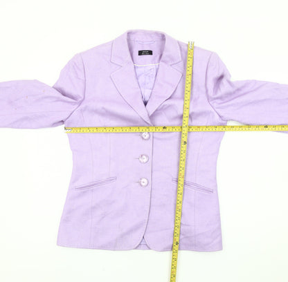 Basler Black Label Women’s Purple Blazer Size 12 Tailored Jacket