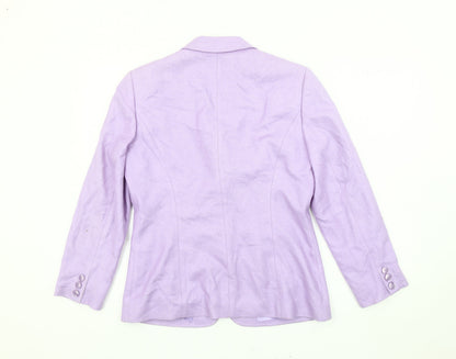 Basler Black Label Women’s Purple Blazer Size 12 Tailored Jacket