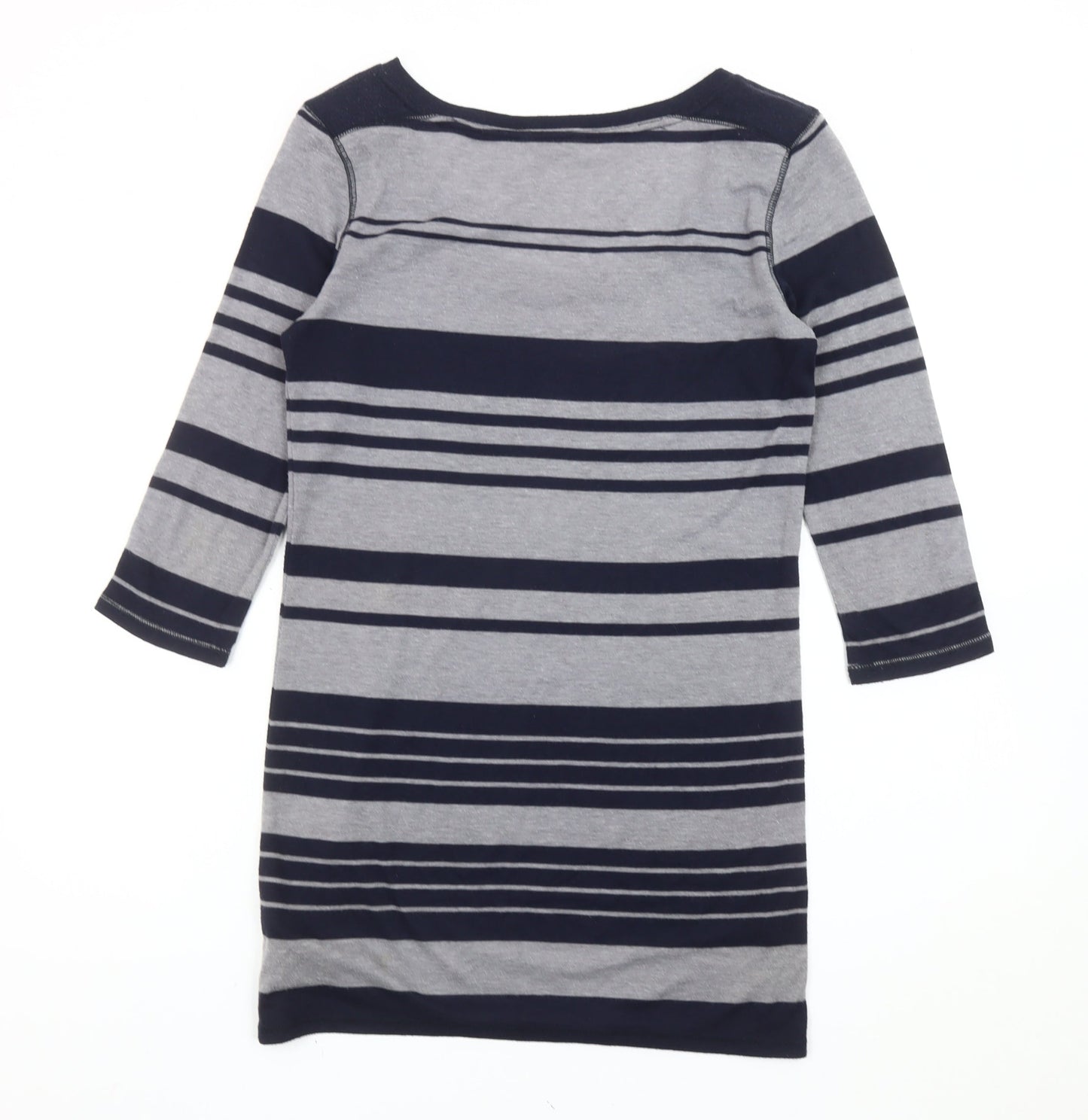 Marks and Spencer Womens Grey Blue Striped Shift Dress Size 10