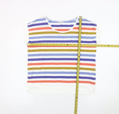 White Stuff Womens Multicoloured Striped T-Shirt Size 8 Cotton