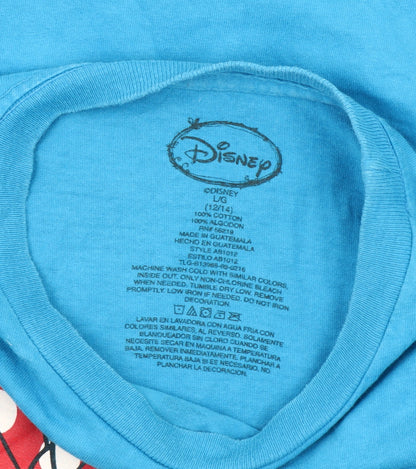 Disney Teens Blue Minnie Mouse Graphic T-Shirt Size 12 Cotton