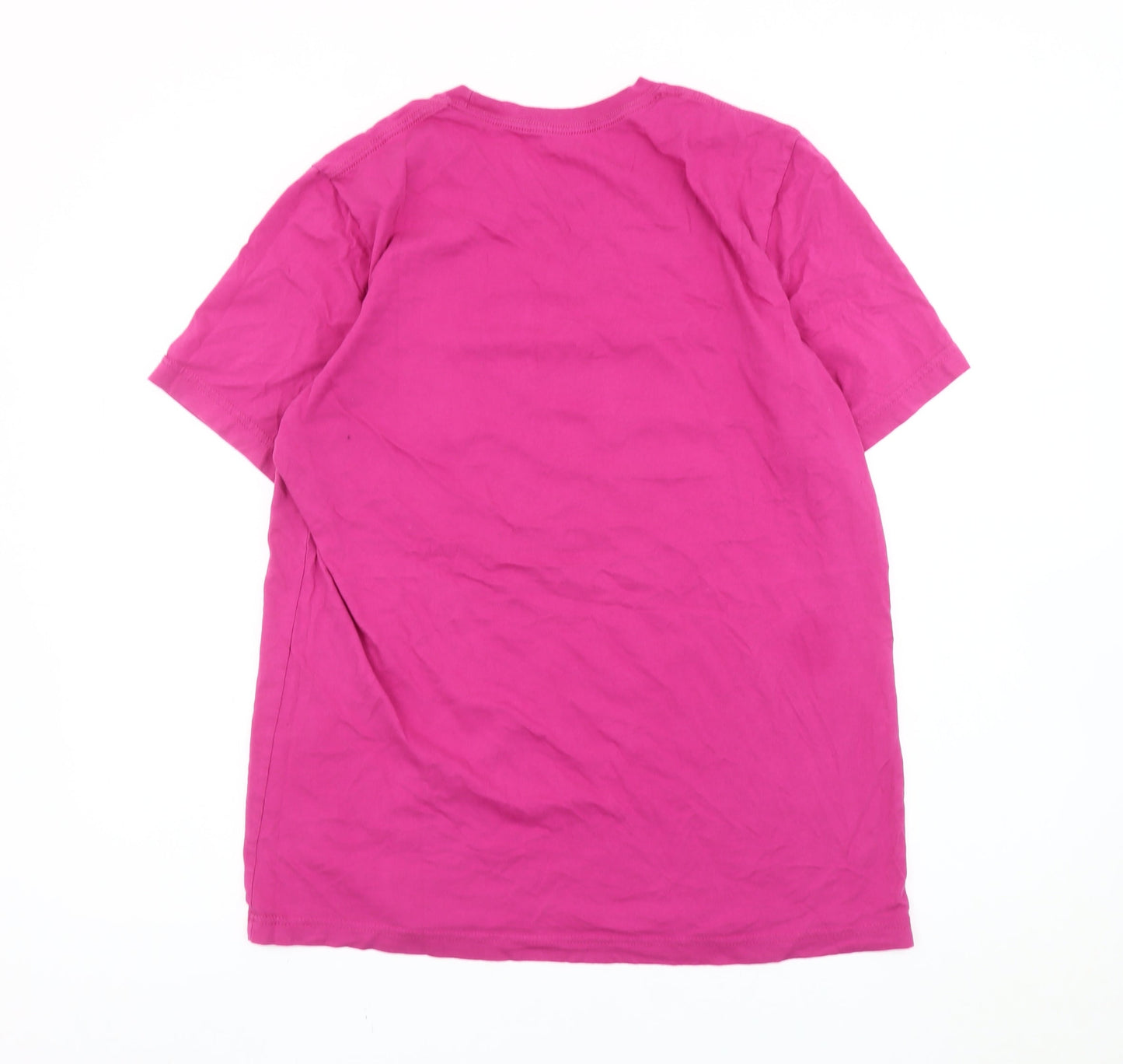 UFC Mens Pink Graphic Print T-Shirt Size L Sports Cotton Tee