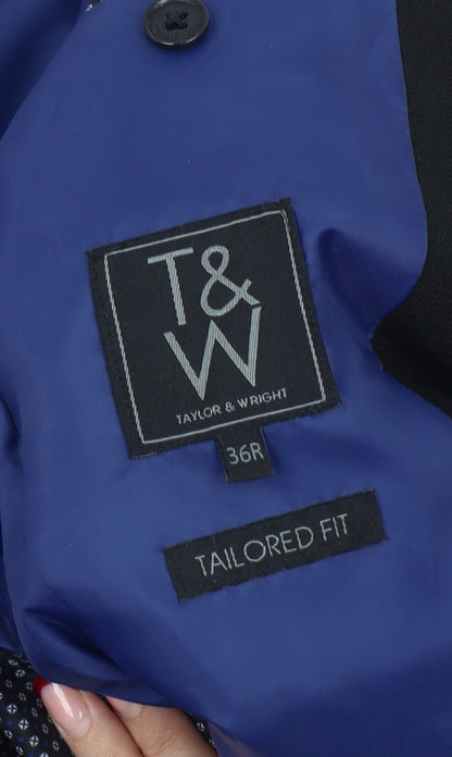 Mens UK Size 36 Taylor & Wright Regular Black Suit Jacket