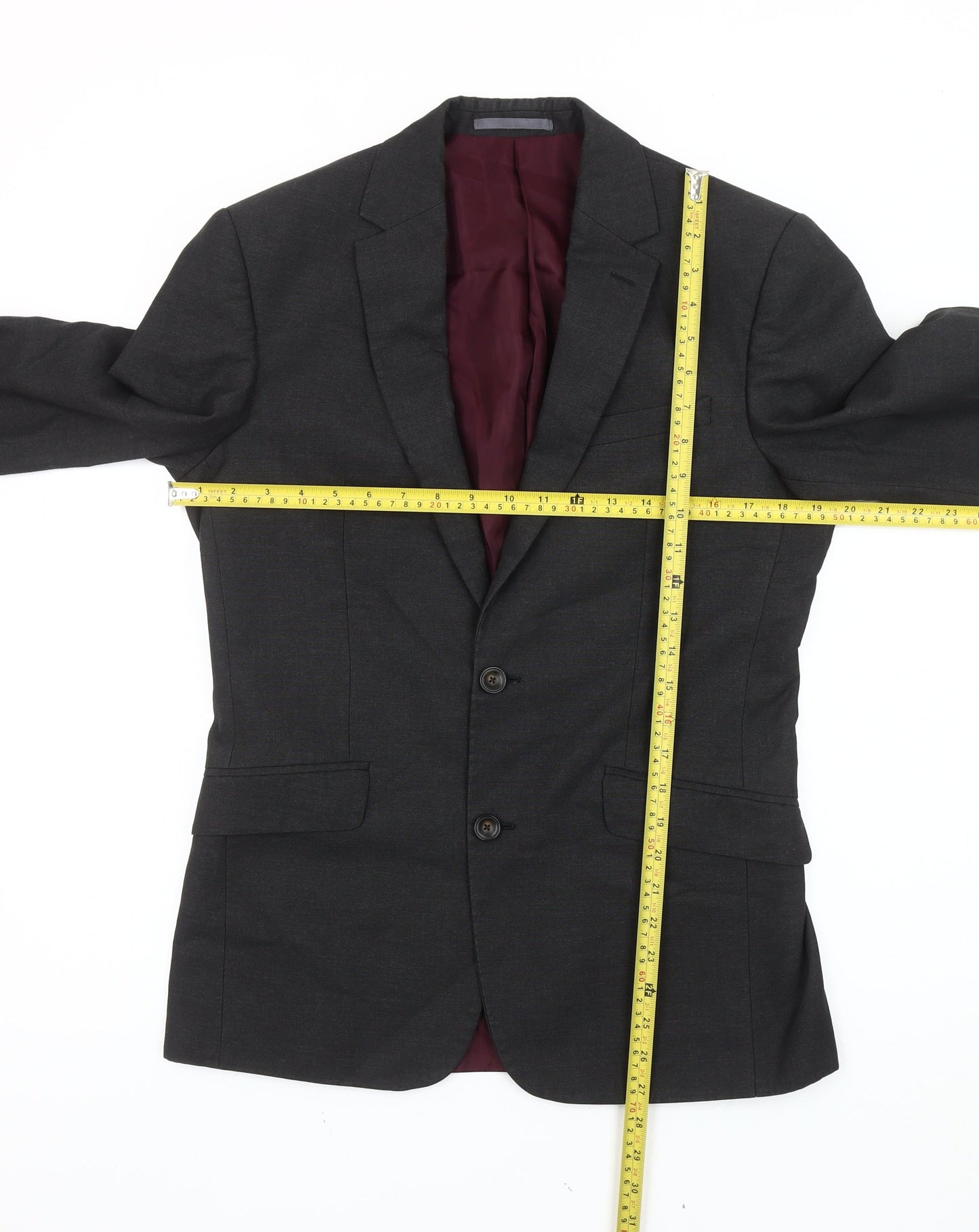 Mens UK Size 36 Marks and Spencer Regular Grey Suit Jacket