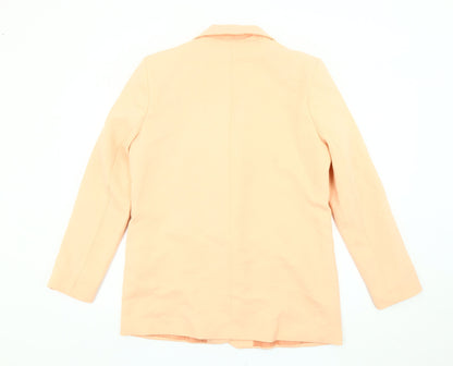Primark Women Orange Blazer Jacket Size M UK 12-14 Single Breasted