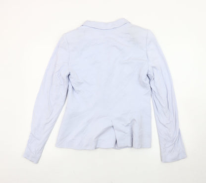 Zara Basic Women’s Blue Blazer Jacket Size M Regular Fit One Button