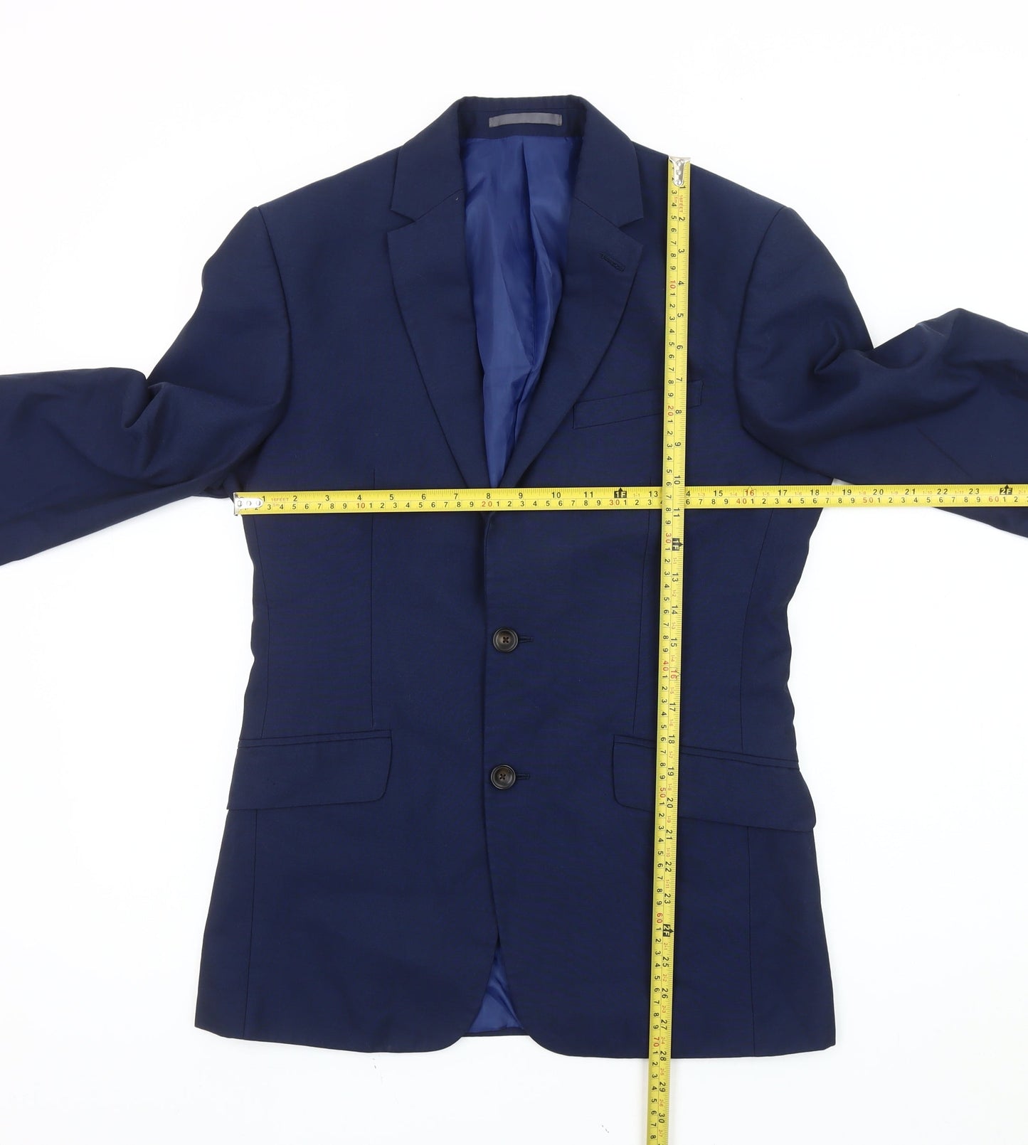 Mens UK Size 36 Marks and Spencer Regular Blue Suit Jacket