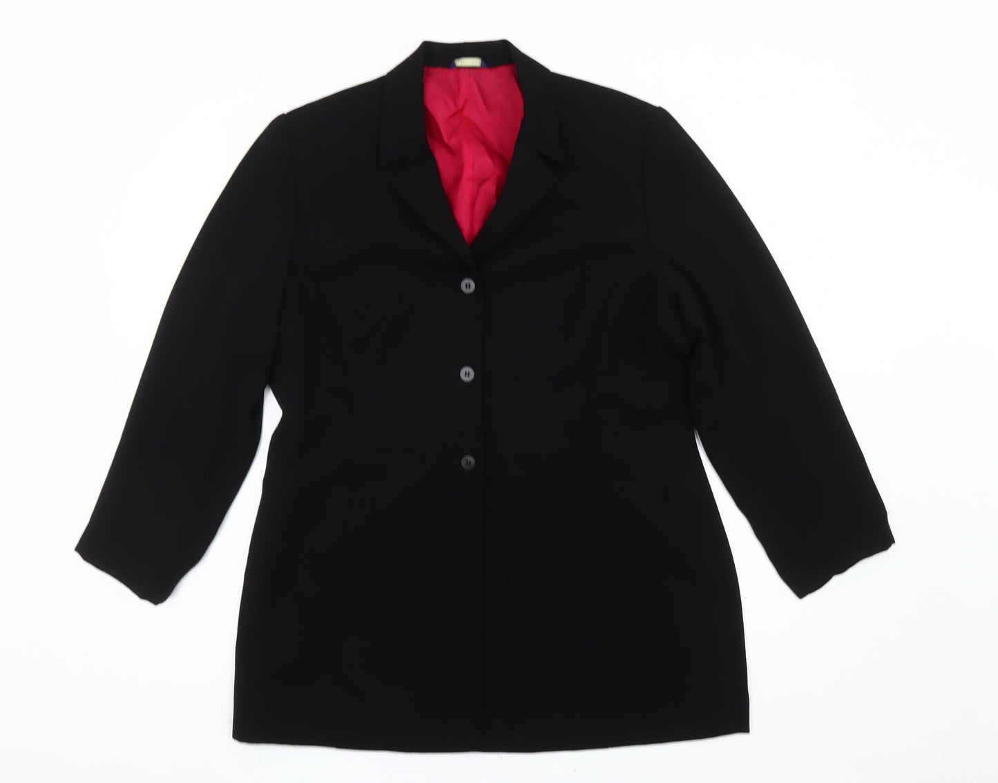 Debenhams Women Black Size 16 Single-Breasted Suit Jacket