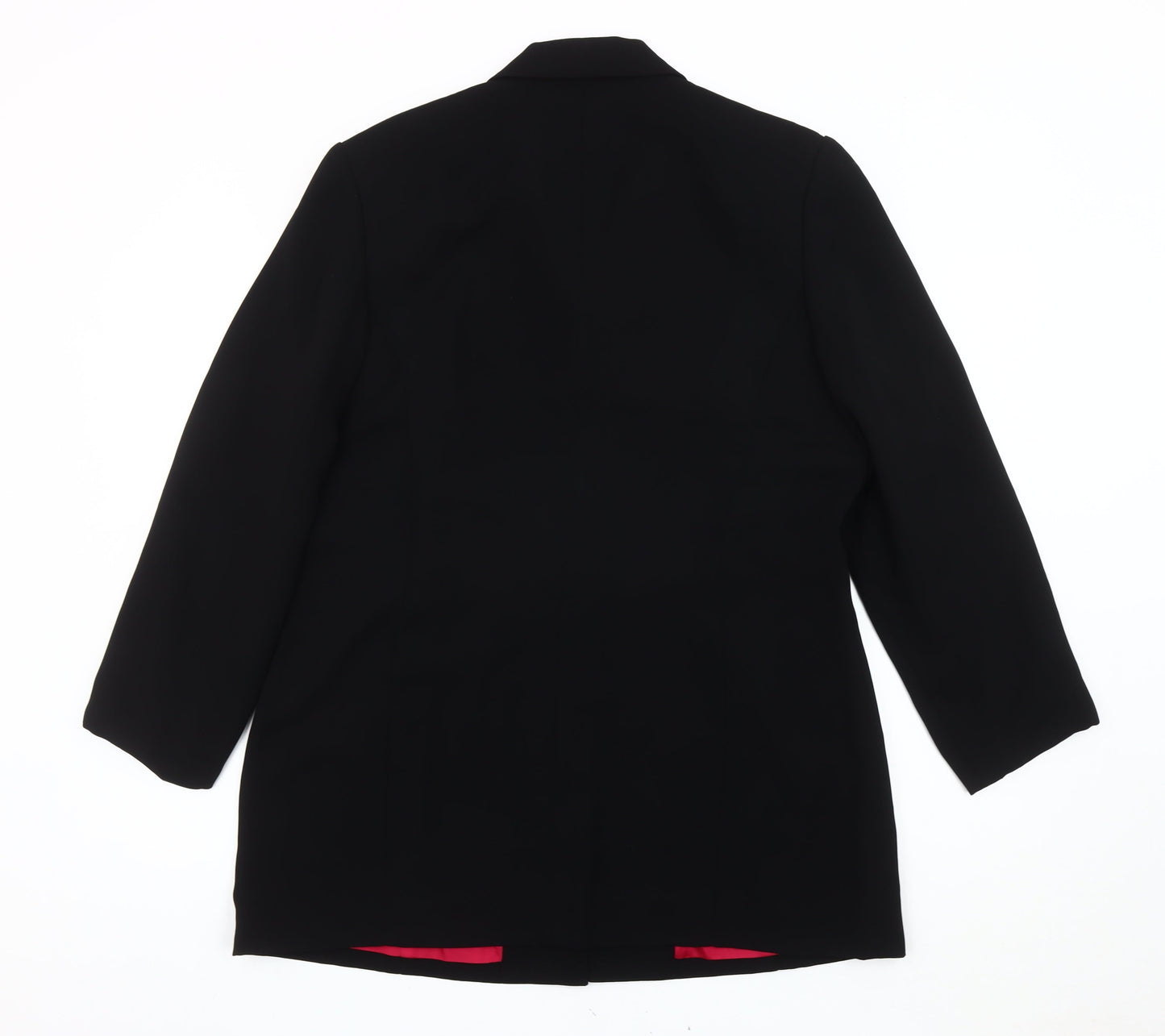 Debenhams Women Black Size 16 Single-Breasted Suit Jacket