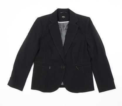 Marks and Spencer Womens Black Size 16 Blazer Jacket Workwear