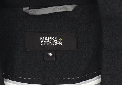 Marks and Spencer Womens Black Size 16 Blazer Jacket Workwear