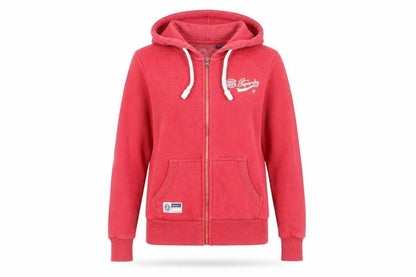 Womens UK Size 10 Superdry Red Full Zip Hoodie