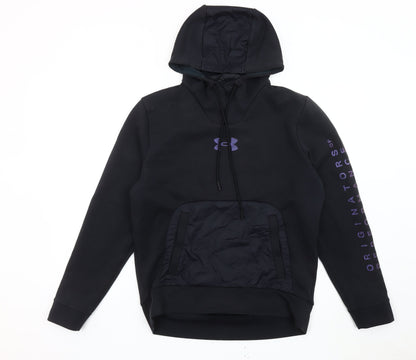 Under Armour Men’s Black Pullover Hoodie M Sports Logo Gym
