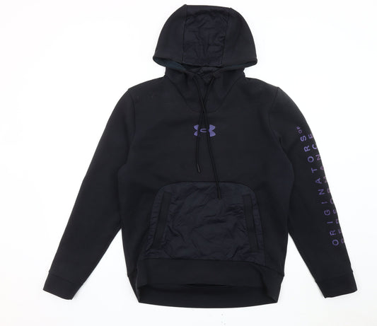 Under Armour Men’s Black Pullover Hoodie M Sports Logo Gym