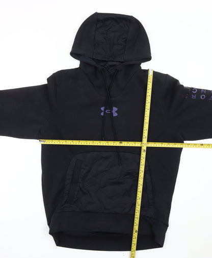 Under Armour Men’s Black Pullover Hoodie M Sports Logo Gym