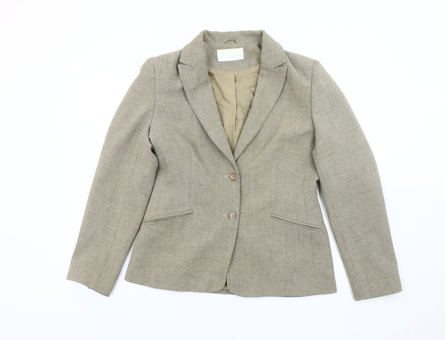 Womens UK Size 12 AMARANTO Regular Beige Blazer