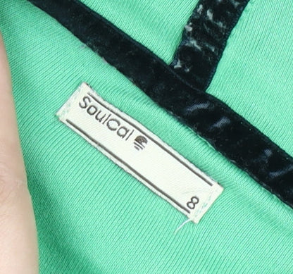 Soulcal Women’s Green Pullover Hoodie Size 8 Cotton Logo Casual