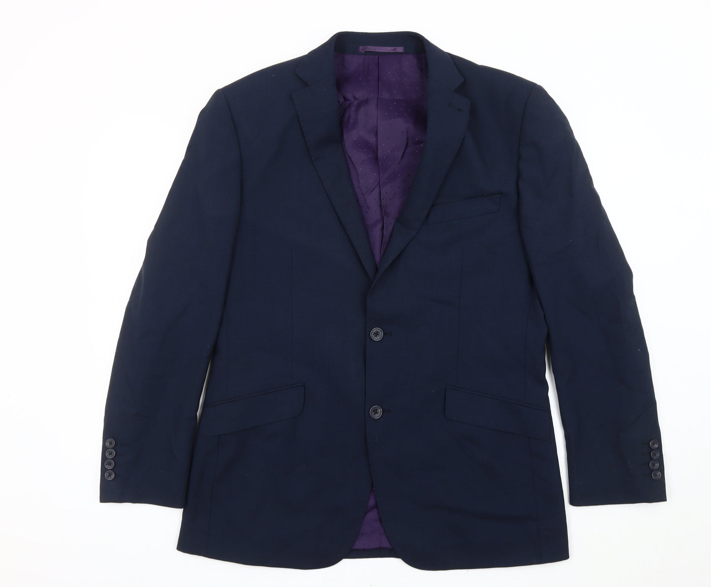 Charlie Allen for George Men's Navy Blue 40R Wool Blend Blazer