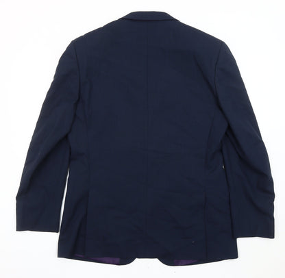 Charlie Allen for George Men's Navy Blue 40R Wool Blend Blazer