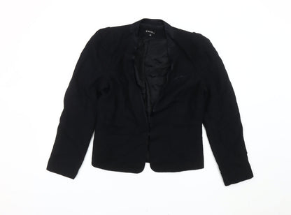 Caroll Womens Black Size 14 Regular Fit Blazer Jacket