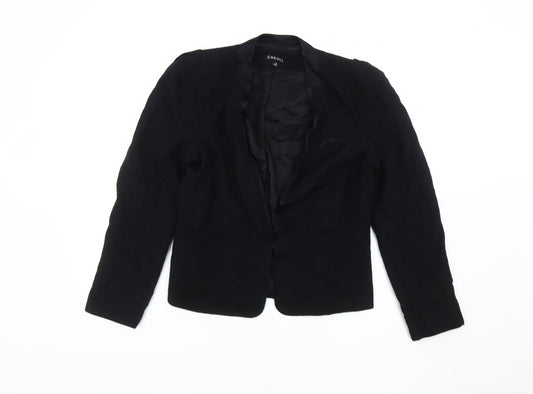Caroll Womens Black Size 14 Regular Fit Blazer Jacket
