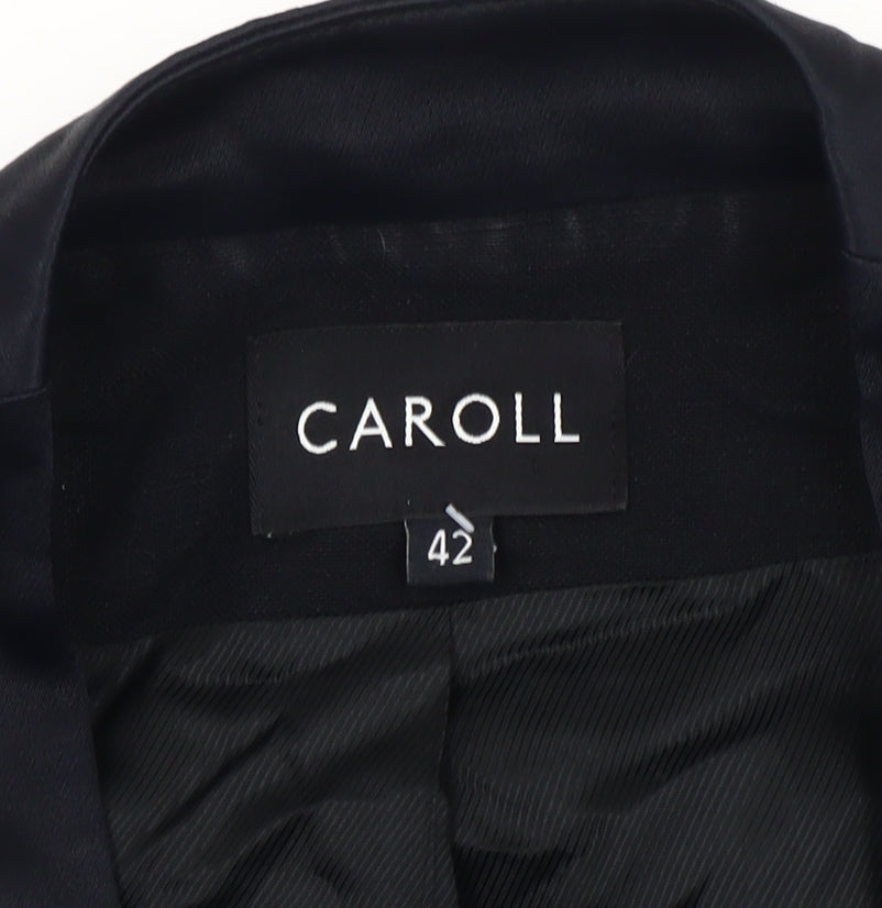 Caroll Womens Black Size 14 Regular Fit Blazer Jacket