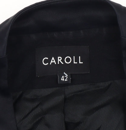 Caroll Womens Black Size 14 Regular Fit Blazer Jacket