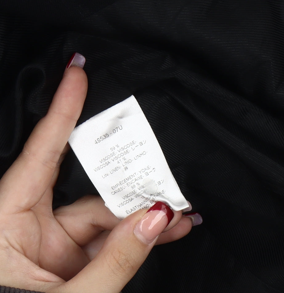 Caroll Womens Black Size 14 Regular Fit Blazer Jacket