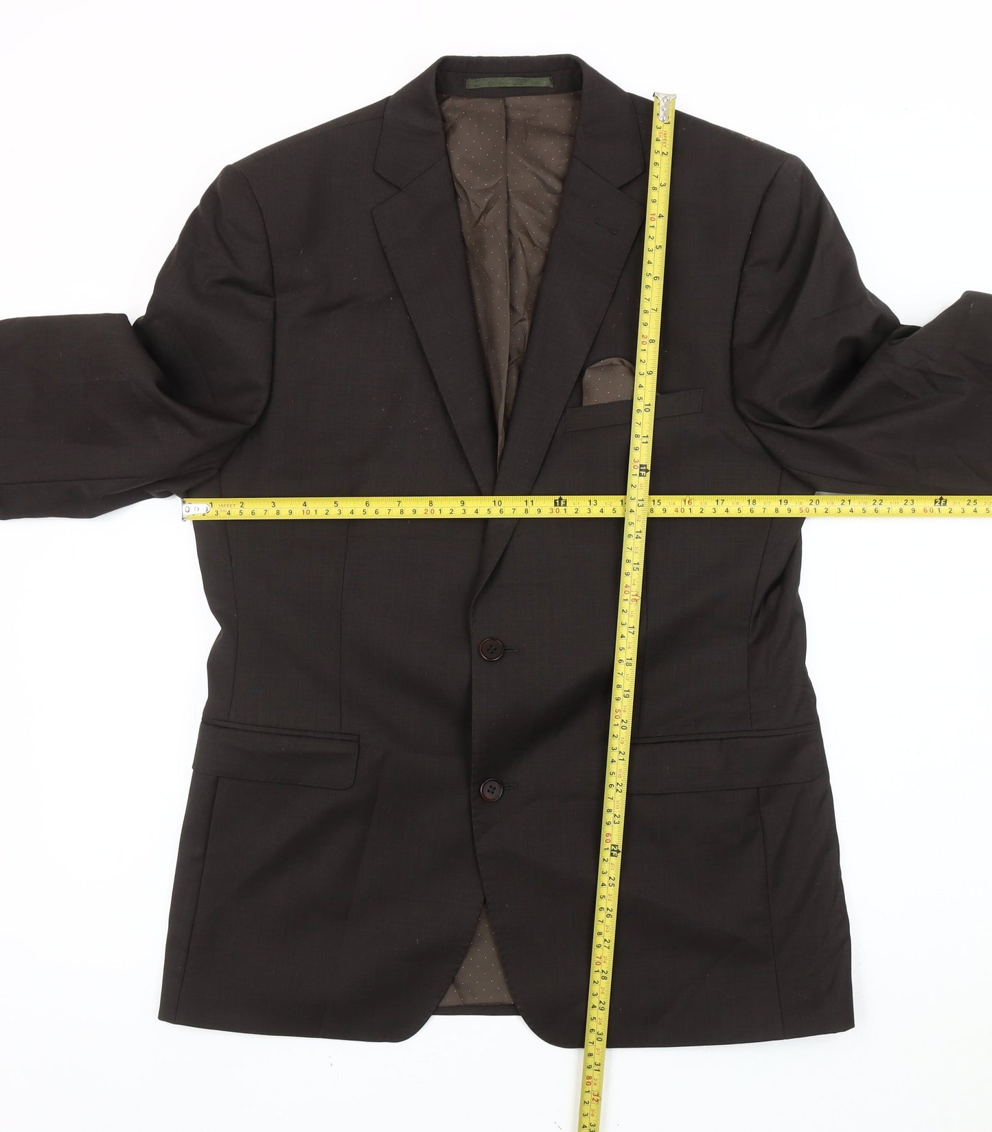 Mens UK Size 40 French Connection Regular Brown Suit Jacket