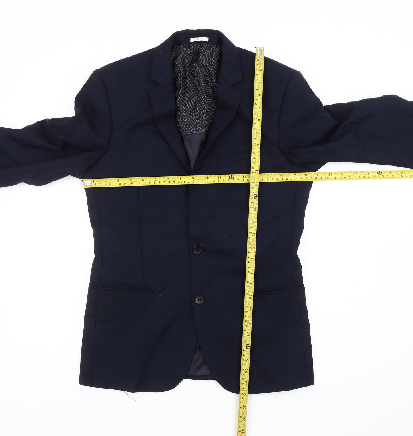 Mens UK Size 36 Jules Regular Blue Suit Jacket