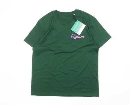 Stanley/Stella Men’s Green S Graphic Logo Cotton T-Shirt