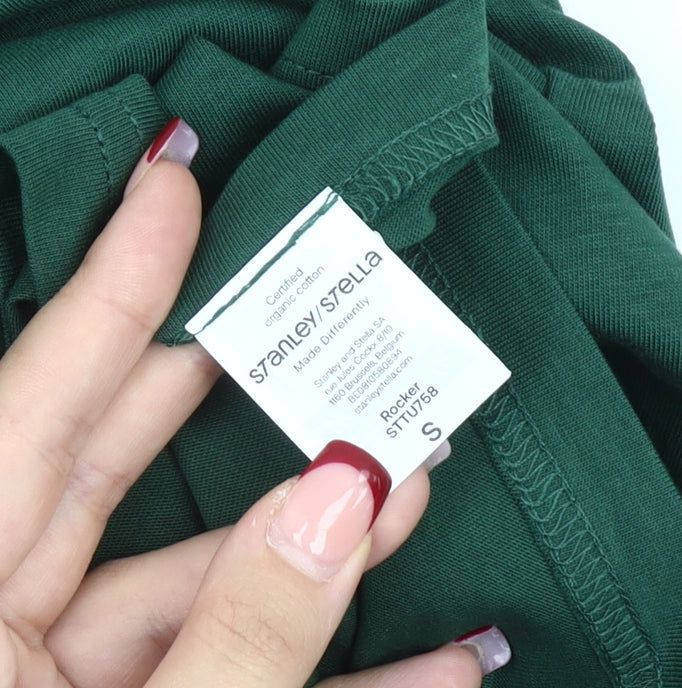 Stanley/Stella Men’s Green S Graphic Logo Cotton T-Shirt