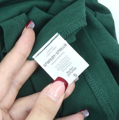 Stanley/Stella Men’s Green S Graphic Logo Cotton T-Shirt