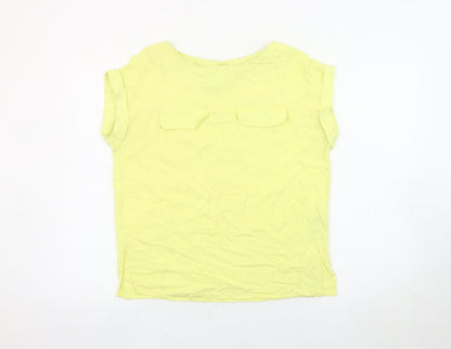 Womens UK Size 10 NEXT Yellow Basic Blouse