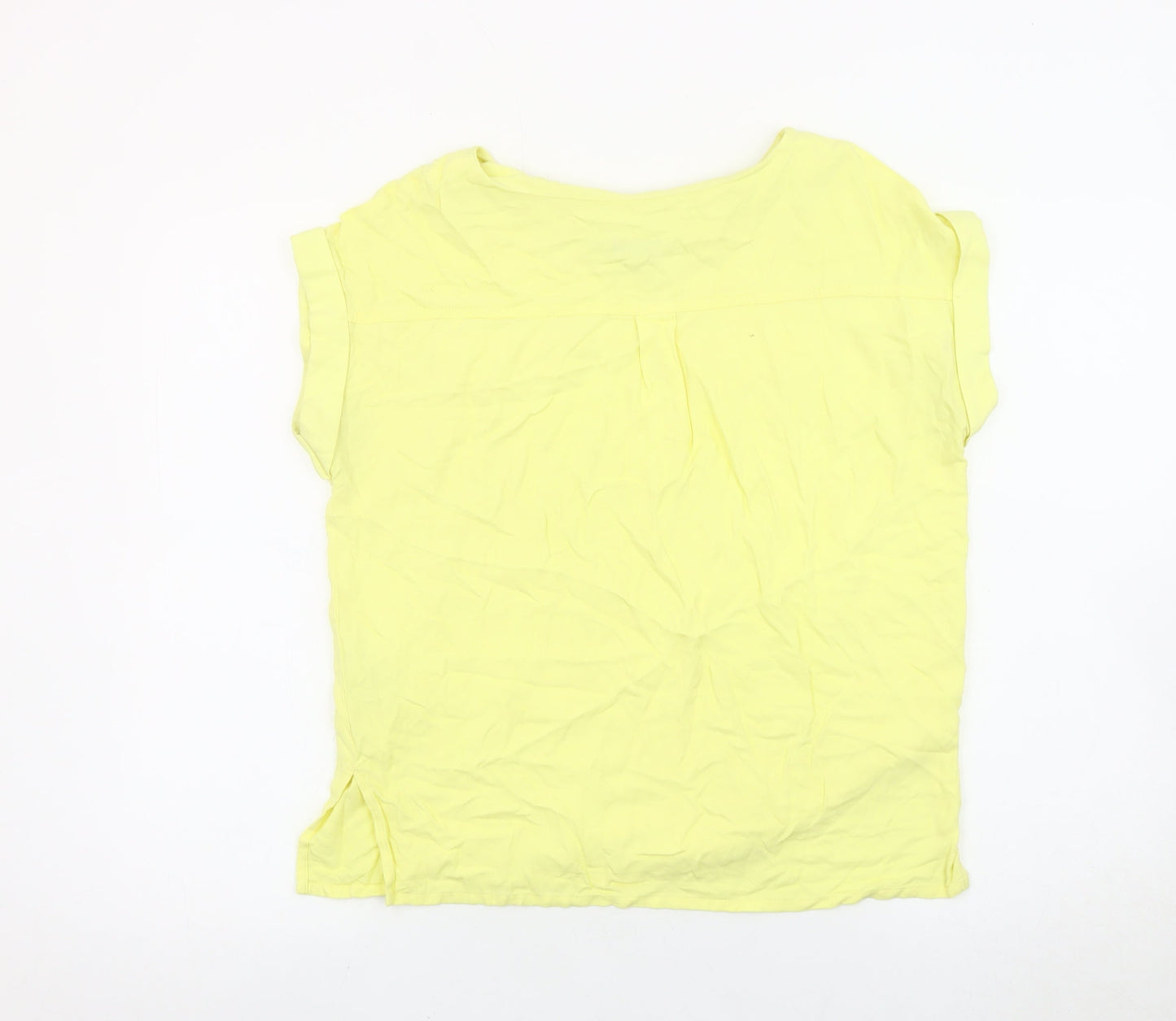 Womens UK Size 10 NEXT Yellow Basic Blouse