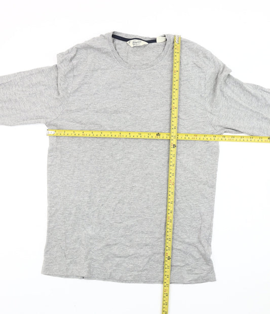 Penguin by Munsingwear Men's Grey Long Sleeve Cotton T-Shirt Size M