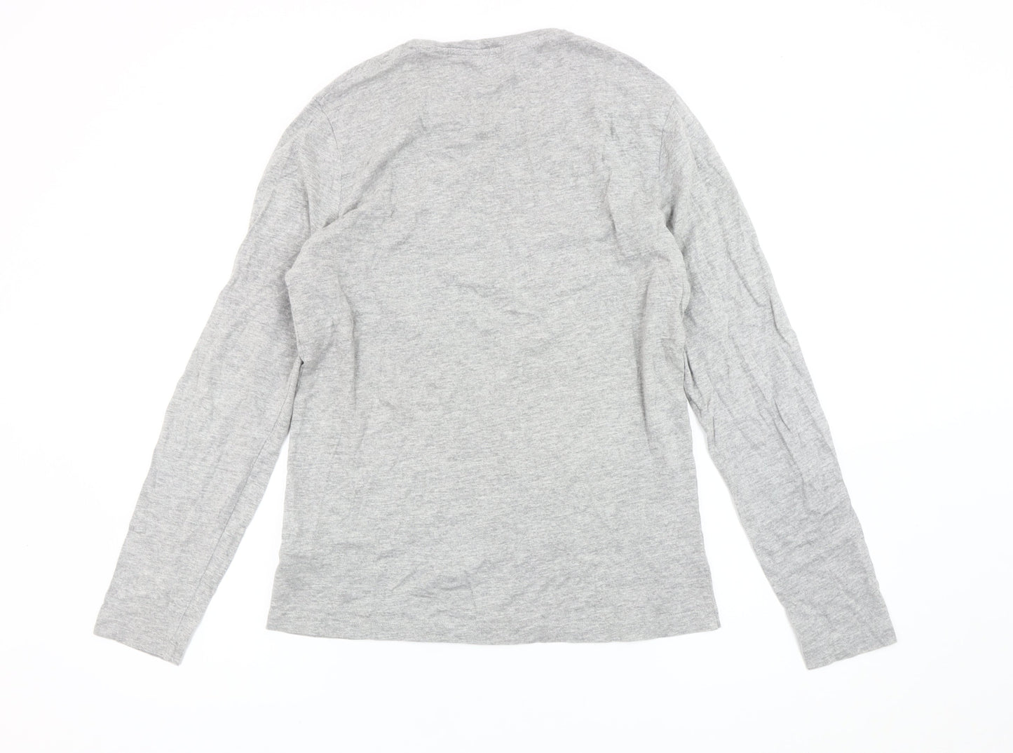 Penguin by Munsingwear Men's Grey Long Sleeve Cotton T-Shirt Size M