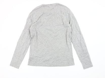 Penguin by Munsingwear Men's Grey Long Sleeve Cotton T-Shirt Size M