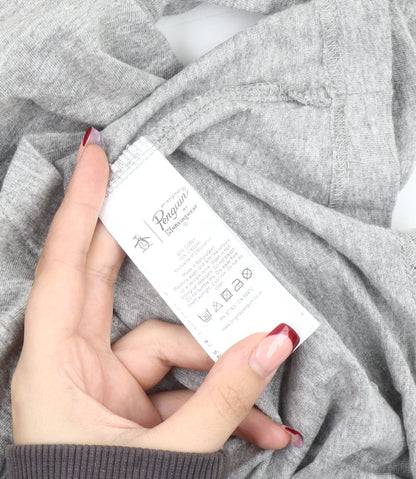 Penguin by Munsingwear Men's Grey Long Sleeve Cotton T-Shirt Size M