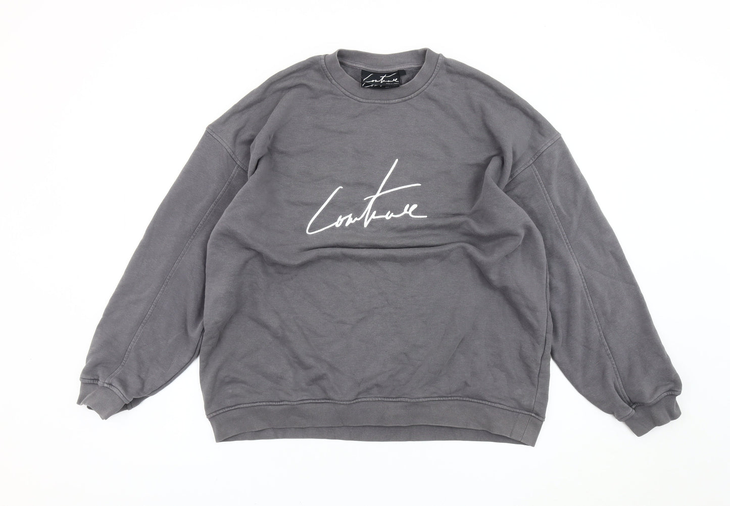 Mens UK Size S Couture Grey Pullover Sweatshirt