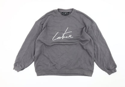 Mens UK Size S Couture Grey Pullover Sweatshirt