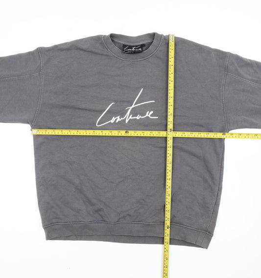 Mens UK Size S Couture Grey Pullover Sweatshirt