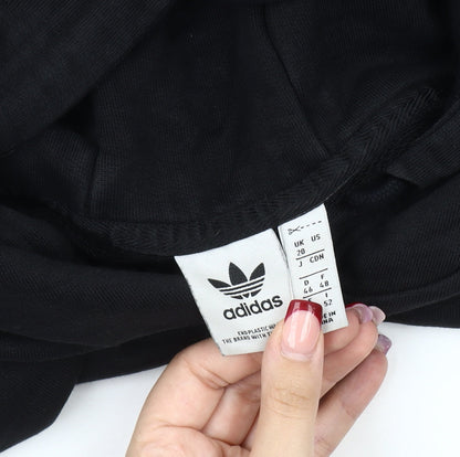 Adidas Womens Black Size 20 Pullover Hoodie Sweatshirt
