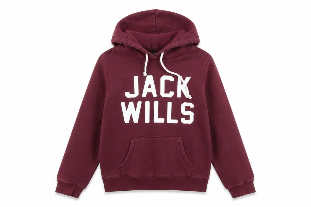 Womens UK Size 8 Jack Wills Red Pullover Hoodie