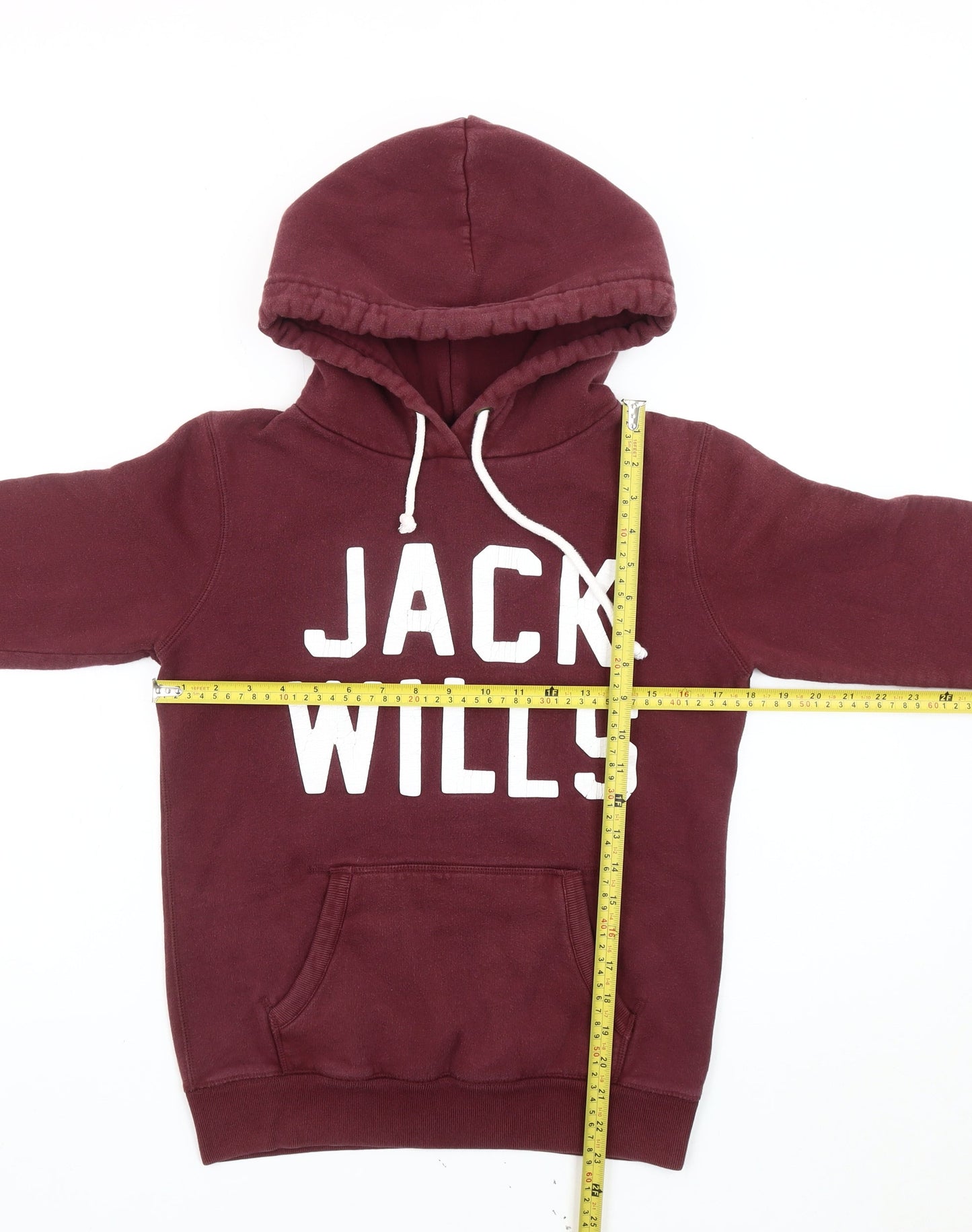 Womens UK Size 8 Jack Wills Red Pullover Hoodie
