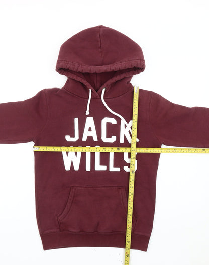 Womens UK Size 8 Jack Wills Red Pullover Hoodie