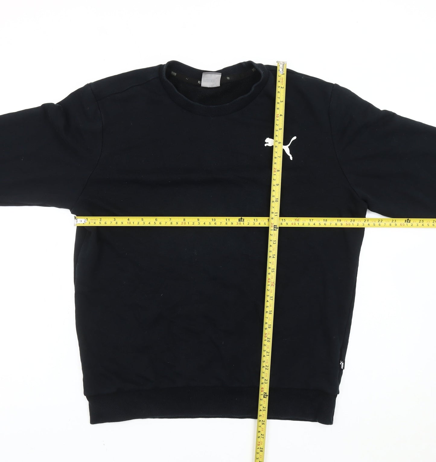 Mens UK Size M PUMA Black Pullover Sweatshirt