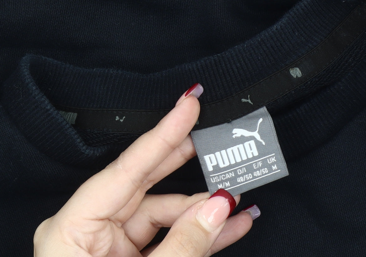 Mens UK Size M PUMA Black Pullover Sweatshirt