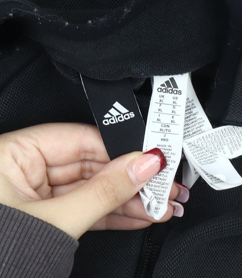 Adidas Men’s Black XL Basic Jacket Full Zip Sports Training