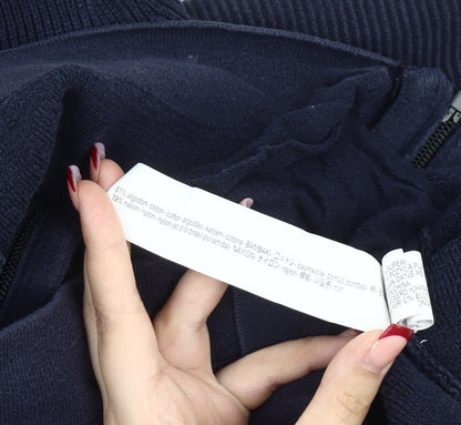 Zara Man Mens Blue L Regular Fit Knit Full Zip Jacket